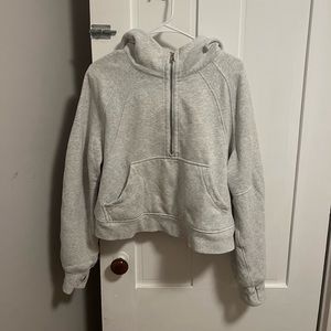 Lululemon quarter zip scuba, size M/L, heather gray